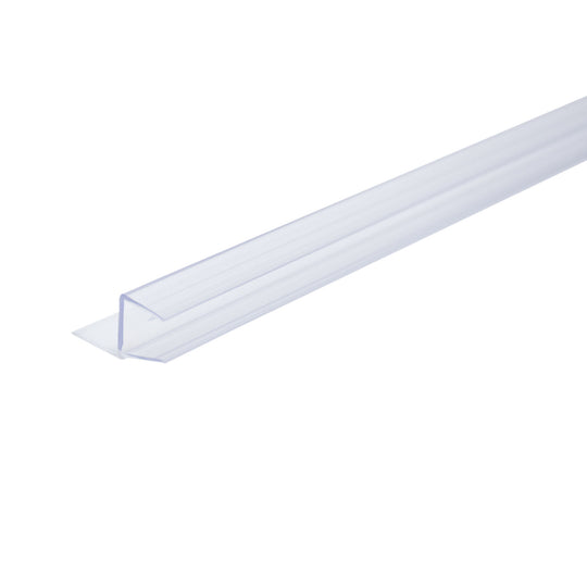 74 in. Vertical Shower Seal Strip between 10mm Thick Glass Fixed Panel and Wall, Clear PVC