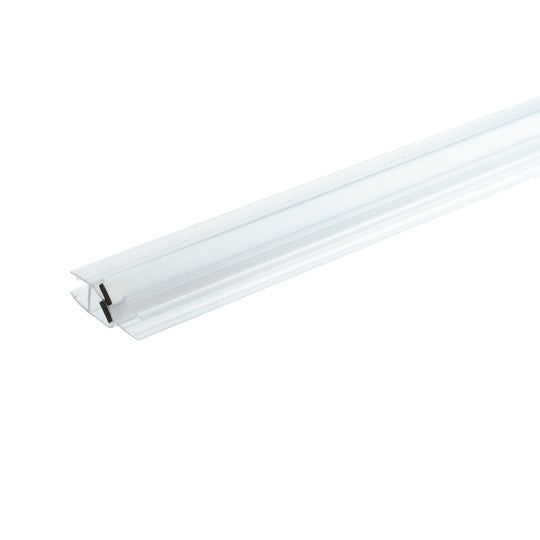 72 in. Vertical Magnetic Shower Seal Strip for 8mm Thick Glass Door, Transparent-White PVC - Set of Two