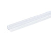 72 in. Vertical Shower Seal Strip between 6mm Thick Glass Fixed Panel and Sliding Door, Clear PVC