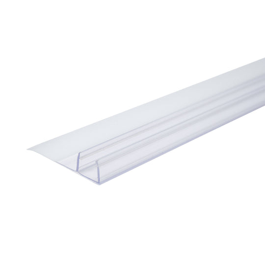 78.74 in. Vertical L-Shaped Shower Seal Strip between 12mm Thick Glass Panel and Sliding Door, Clear PVC