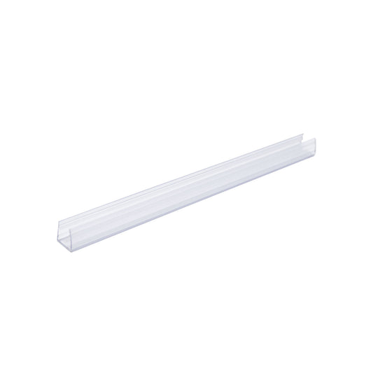 4 in. Vertical Shower Seal Strip between 10mm Thick Glass Fixed Panel and Sliding Door, Clear PVC-P90
