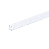 22 in. Horizontal Shower Seal Strip between 6mm Thick Glass Round Fixed Panel and 32-in Base, Clear PVC