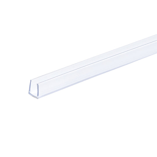 22 in. Horizontal Shower Seal Strip between 6mm Thick Glass Round Fixed Panel and 32-in Base, Clear PVC