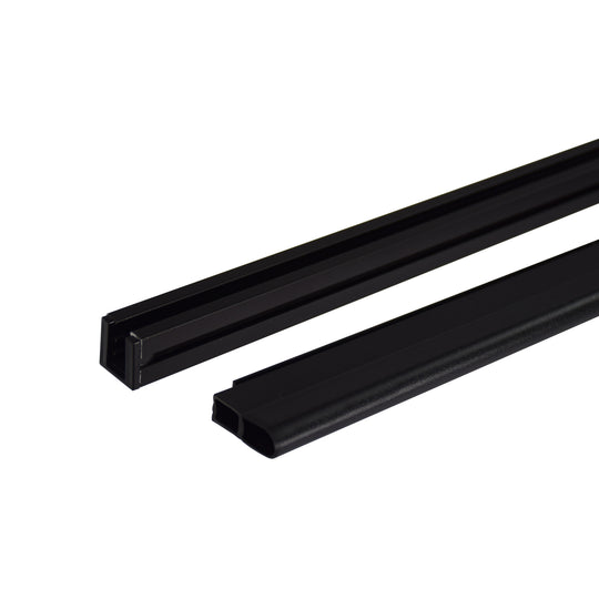 72 in. Vertical Shower Seal Strip between 6mm Thick Glass Sliding Door and Wall, Black PVC