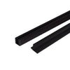 70.79 in. Vertical Shower Seal Strip between 6mm Thick Glass Panel and Wall, Black PVC