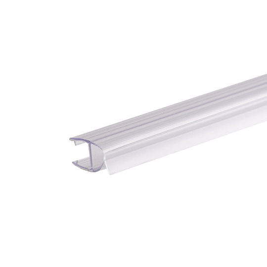 58 in. 6mm Thick Vertical Shower Seal Strip for Sliding Glass Door and Wall, Clear PVC