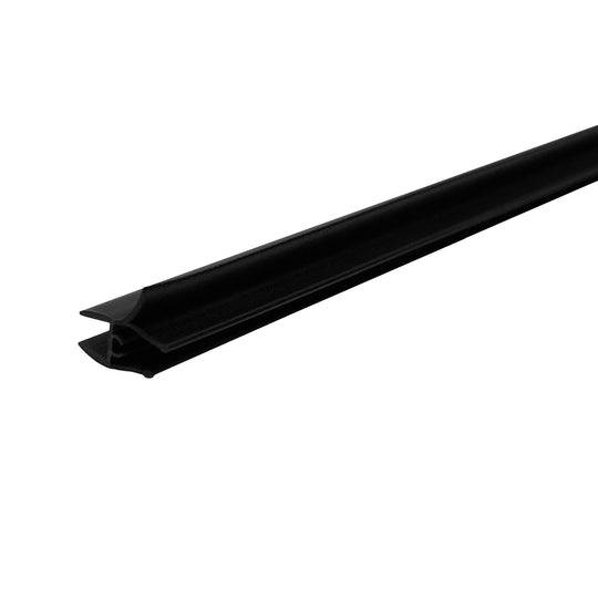 24 in. Horizontal Shower Seal Strip between 8mm Thick Glass Pivot Door and Base, Black PVC