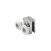 Double Clip-on Bottom Wheels for Sliding Shower Doors, Chrome
