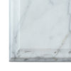 24 in. W x 3.15 in. H Carrara Marble Bathroom Vanity Top Backsplash with Bullnose Edge in White