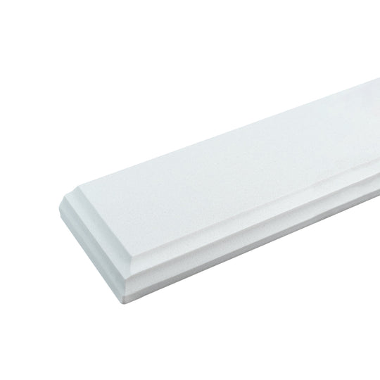 Bullnose Edge Backsplash in Bombay White for 60 in. W Engineered Stone Bathroom Vanity Top