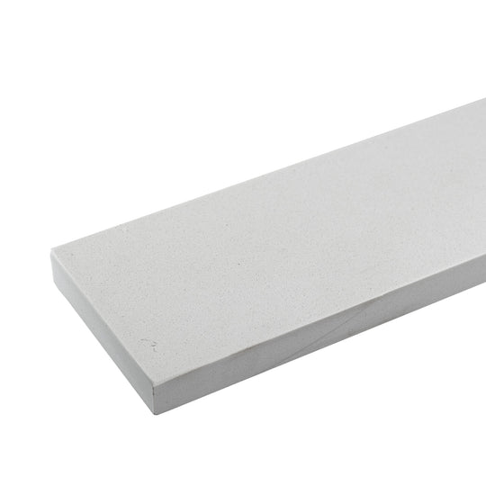 Straight Edge Backsplash in Snow White for 36 in. W Quartz Bathroom Vanity Top