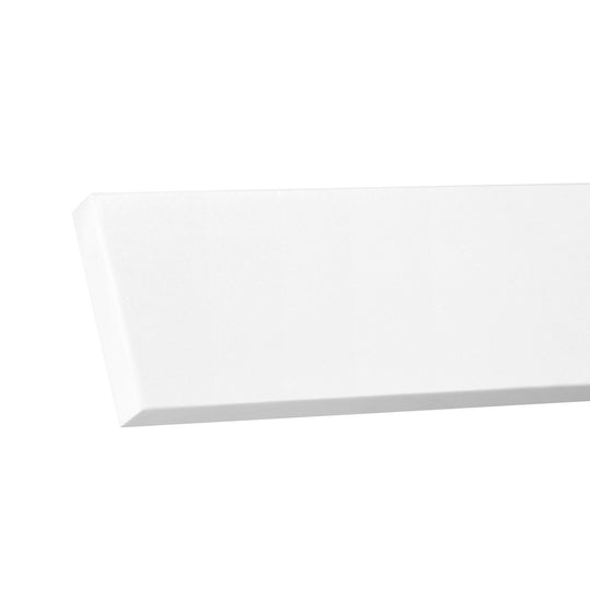 19 in. W x 3 in. H Engineered Stone Bathroom Vanity Top Sidesplash with Straight Edge in Bombay White